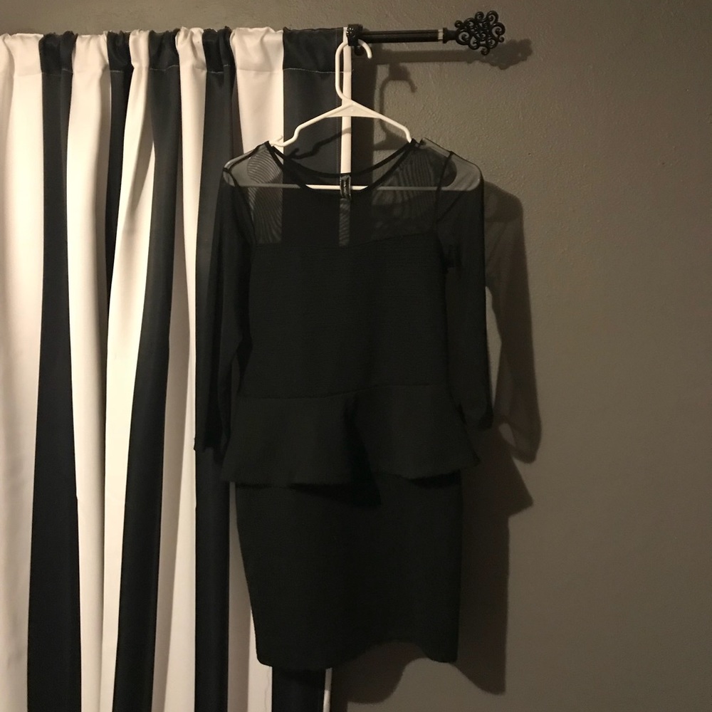 Black Peplum Dress